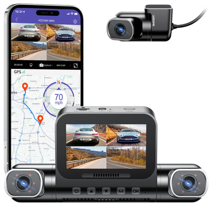 AZDome M660 4CH 128gb 2K Wifi GPS 360-Grad Dashcam