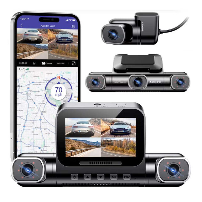 AZDome M660 4CH 128gb 2K Wifi GPS 360-Grad Dashcam