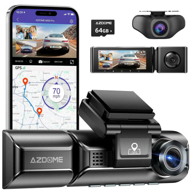 <tc>AZDome M770 Pro 3CH 4K Wifi GPS 64 go dashcam</tc>