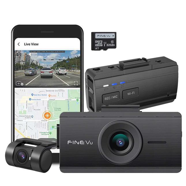 FineVu GX35 Cloud 2CH 2K Wifi GPS 32gb Dashcam