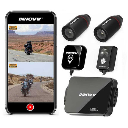 Innovv K7 2CH Dual Wifi GPS 2K dashcam pour moto