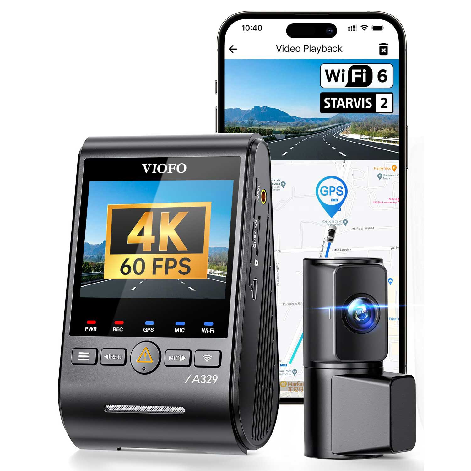 Viofo A329 2CH 4K Wifi GPS Dashcam