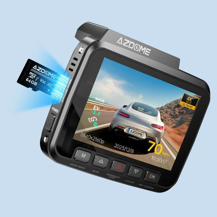 AZDome GS63H Pro True 4K 2CH Wifi GPS 64gb Dashcam