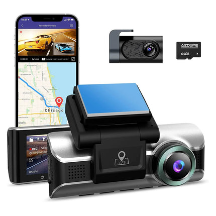 AZDome M550 Pro 2CH 4K Wifi GPS 64 Go dashcam