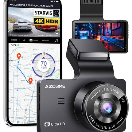 AZDome M63 Pro True 4K 64 Go Wifi GPS dashcam