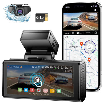 Nanocam M93 Pro 5K Touch Wifi GPS 64 Go dashcam