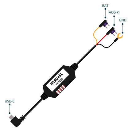 Nordväl PMPC03 Hardwire Kit USB-C 3-Draht