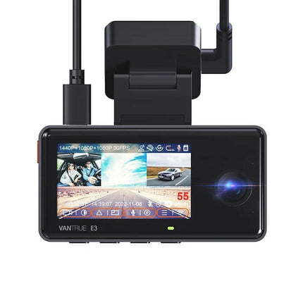 Vantrue E3 Triple 3CH 2K QuadHD Wifi GPS Dashcam