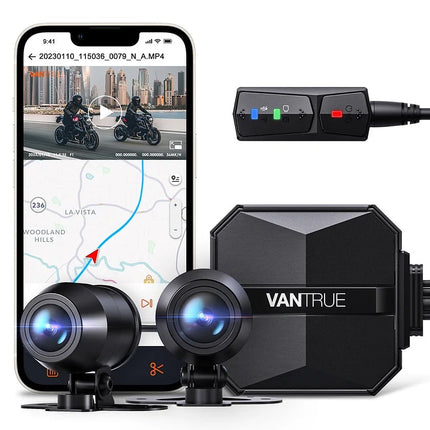 Vantrue F1 4K Dual Wifi GPS Motorrad Dashcam